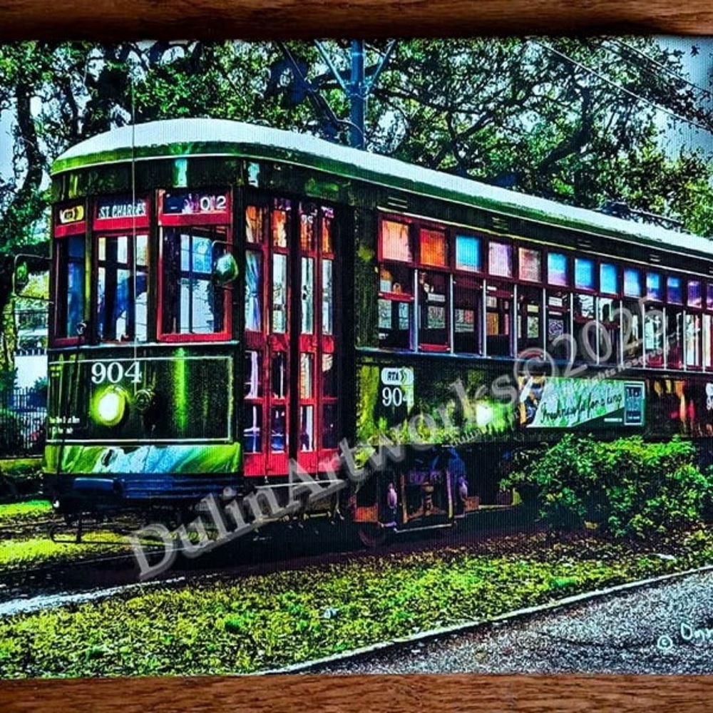 Vibrant Streetcar Art Print by